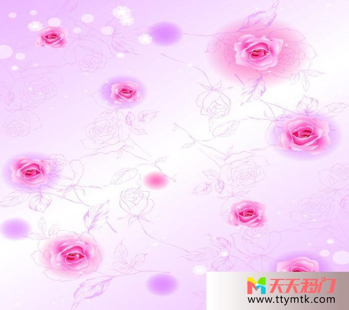 临摹粉色鲜花移图 临摹花色GE-8246-1