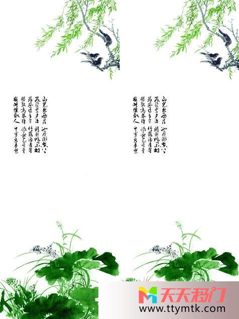 柳树鸟清新移图 春来美如画GE-8042